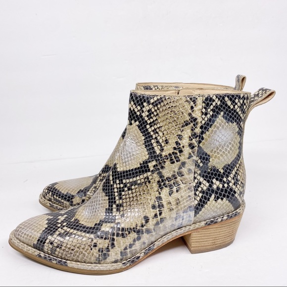 Cole Haan Reilly Short Snake-Print Boot Sz 7 - Picture 4 of 8